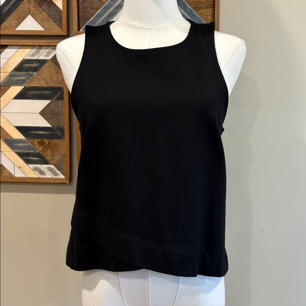Banana Republic Black Crossover Cropped Sleeveless Top XS
